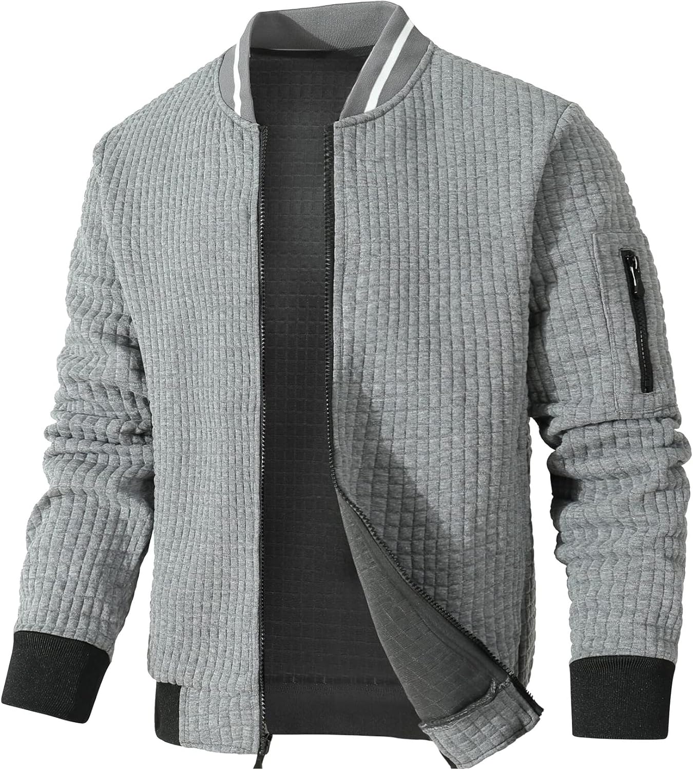 Mens Lightweight Jacket Casual Bomber Jacket Varsity Coat