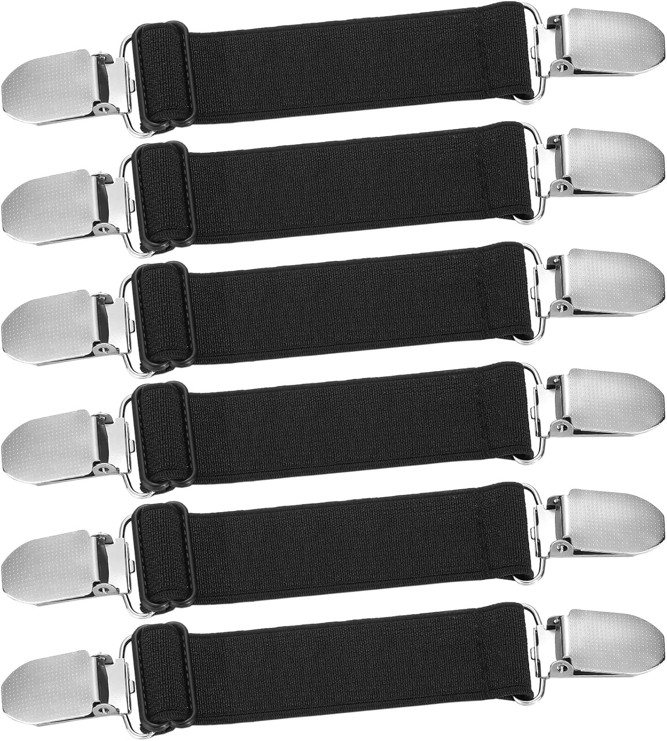 Eurzom 6 Pcs Pant Waist Tightener Waist Cinch Clip Belt Adjustable Elastic Pant Clip Women Men