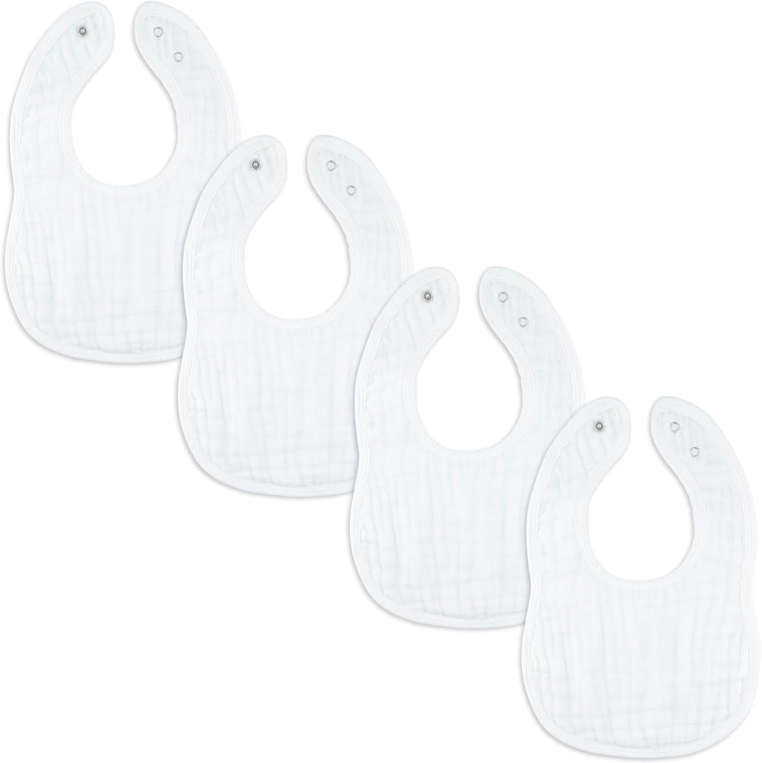 Comfy Cubs Muslin Baby Bibs, Drool Bibs, Adjustable with Easy Snaps, Teething & Drooling, Absorbent Bibs for Boys & Girls