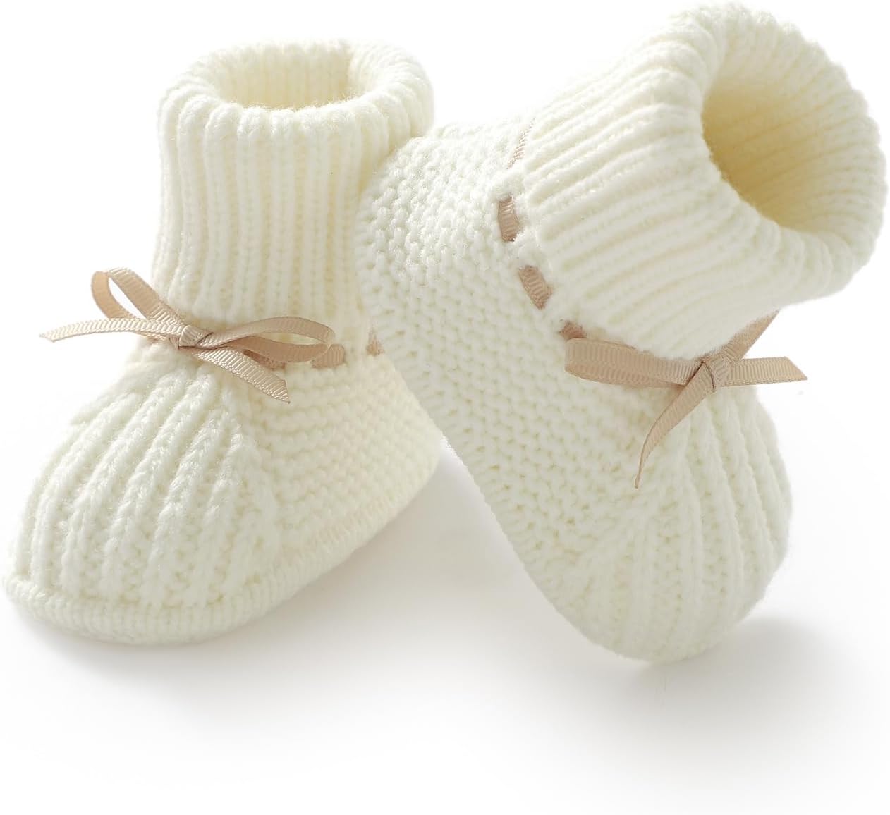 mimixiong Baby Booties Newborn Infant Sock Shoes Hand Knitting Crochet Boy and Girl Cozy Shoes