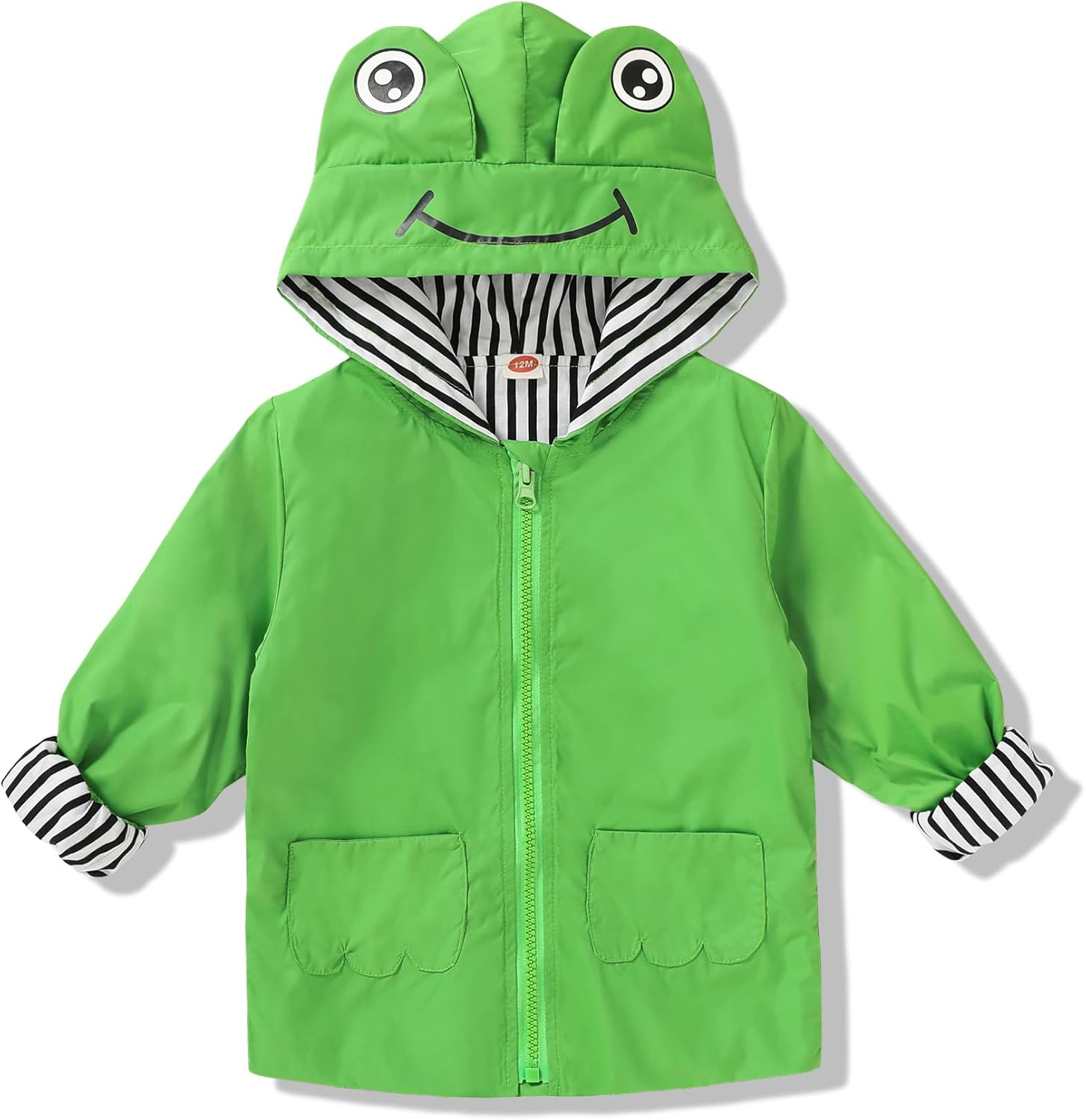 YOUNGER TREE Toddler Baby Boy Girl Duck Raincoat Cute Cartoon Hoodie Zipper Coat Outfit