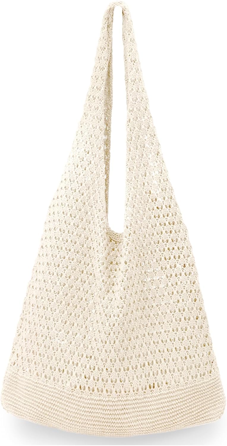 hatisan Crochet Bags for Women Summer Beach Tote Bag Aesthetic Tote Bag Hippie Bag Knit Bag