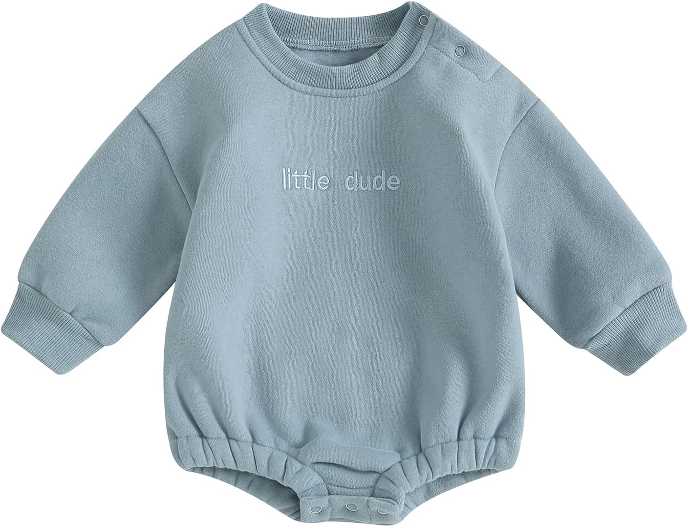 VISGOGO Newborn Infant Baby Boy Girls Oversized Romper Little Dude Sweater Onesie Coming Home Outfit Neutral Clothes