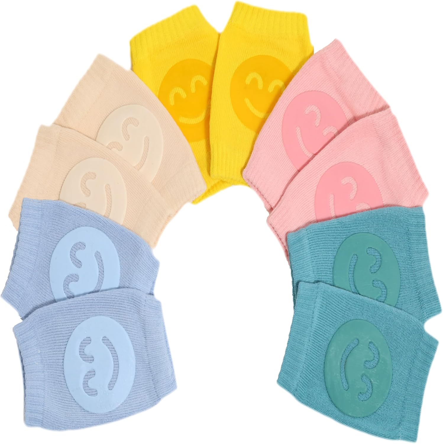 Baby Knee pads for crawling toddler essentials anti-slip knee protector and warmer for boys and girls Pair of 5 Multicolor