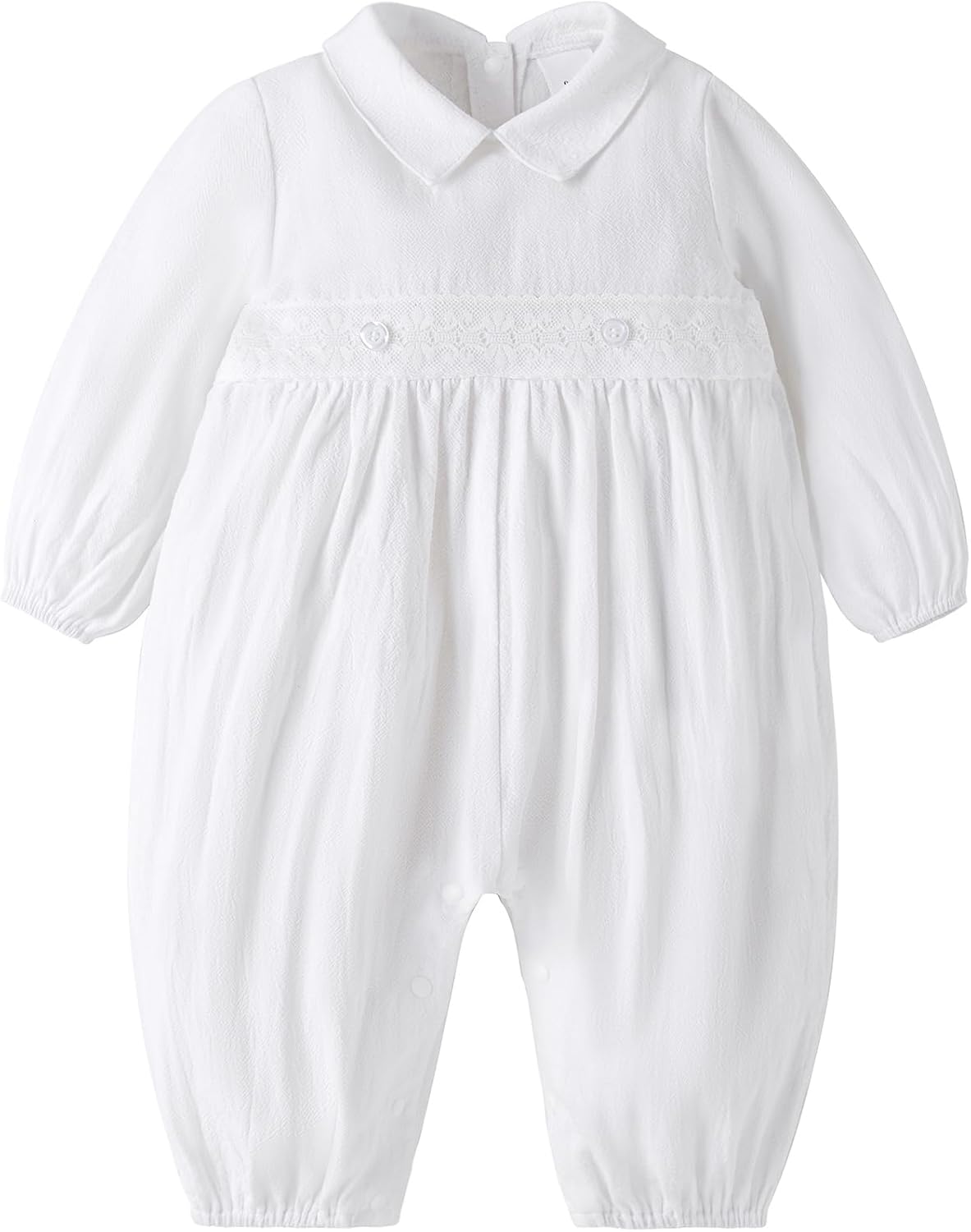 Booulfi Baptism Christening Outfits for Boys Easter White Romper Baby Romper Church Newborn Clothes