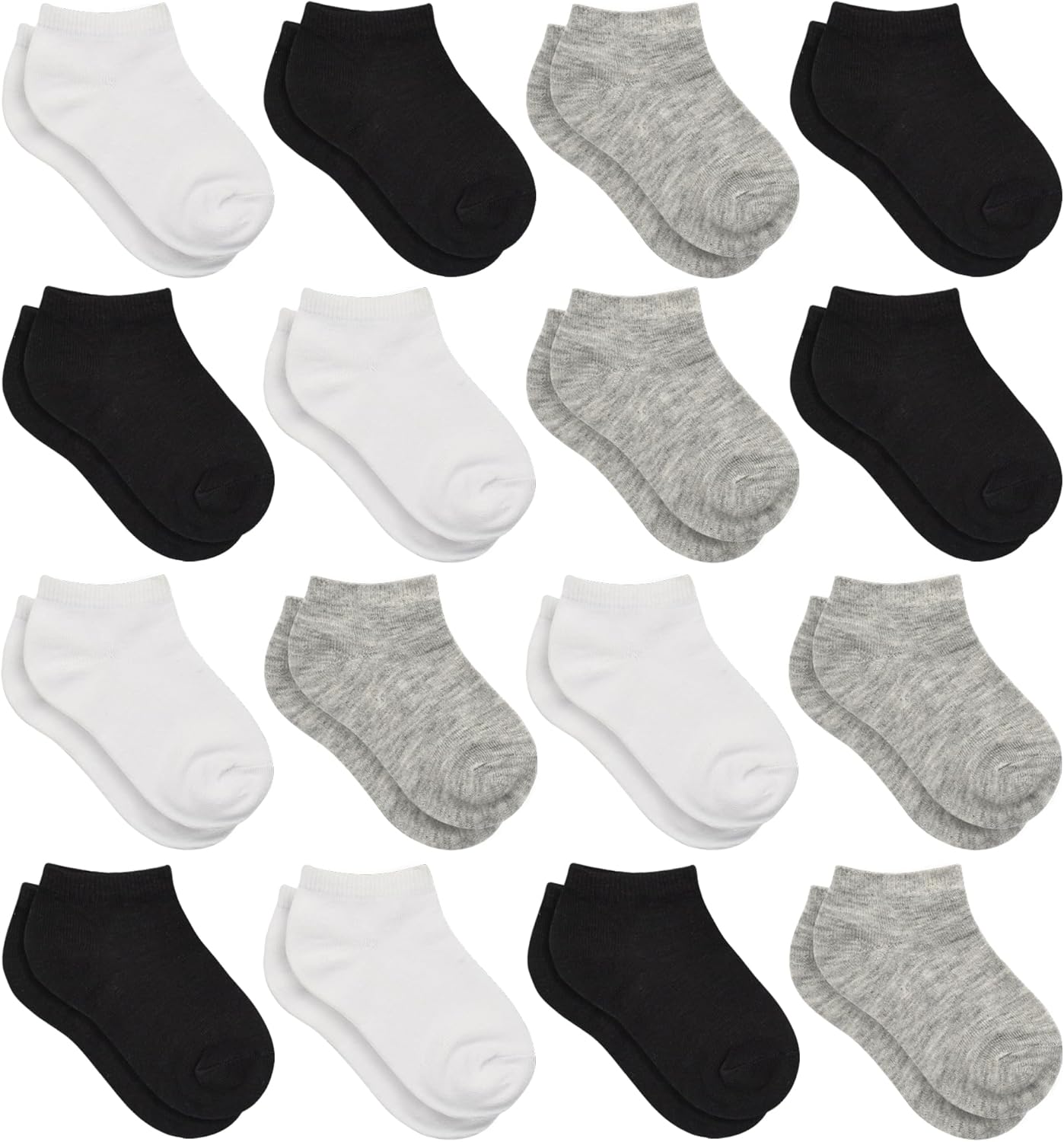 Toddler Socks, 16 Pairs Kids Socks Low Cut for Boys Girls Kids(1-14 Years Old), 16 Pairs Children No Show Ankle Socks Set