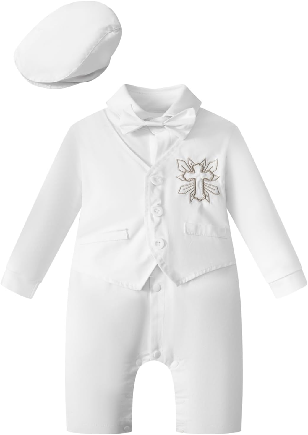 MOMMY'S NEW MAN Newborn Baptism Outfits Gentleman Bowtie Romper White Wedding Outfit Cake Smash Christening Jumpsuit