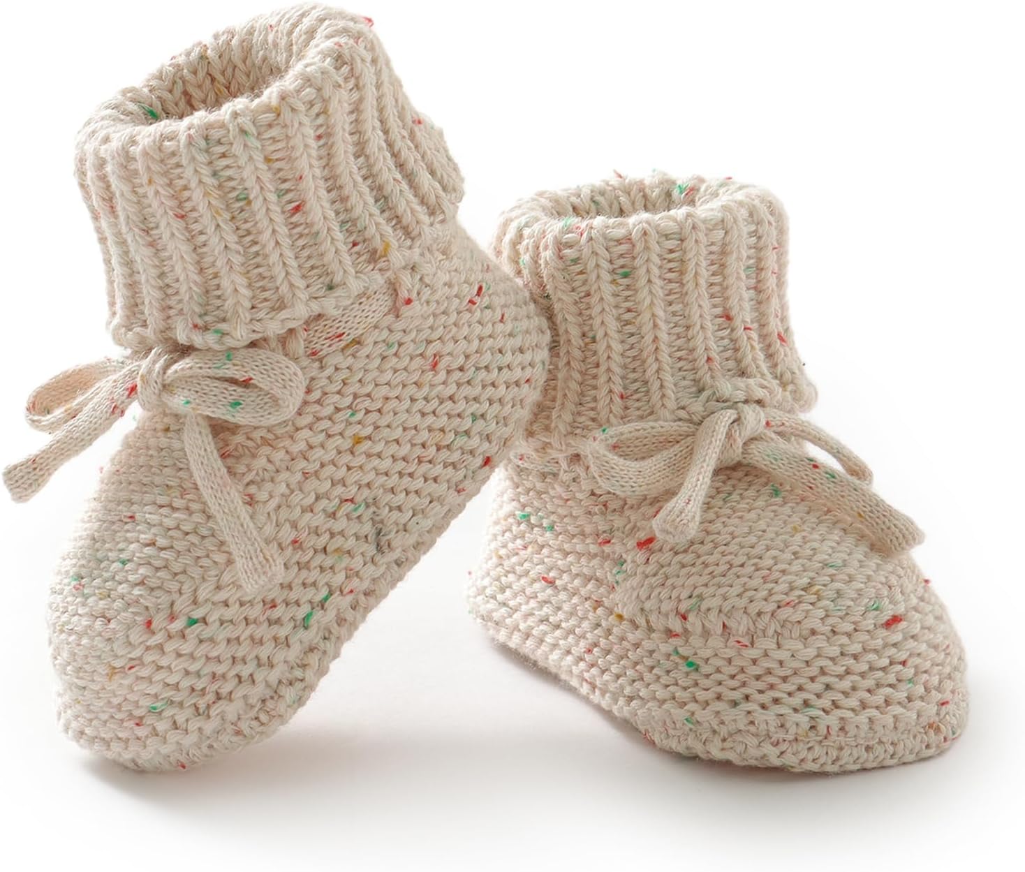 LAWKUL Baby Booties Newborn Babe First Walkers Non-Slip Stay On Boots Crib Shoes Sock Warm Knit Booties for Infant Boy Girl