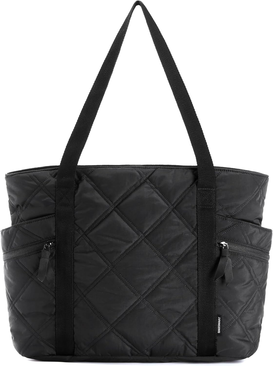 BAGSMART Tote Bag for Women, Puffer Tote Bags with Zipper, Travel Essentials Quilted Nurse Bag Carry On Bag Gifts for Women