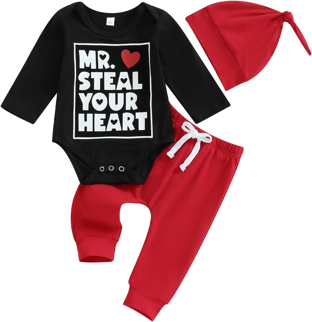 Twopumpkin My First Christmas Baby Boy Outfit Newborn Santa Baby Romper Bodysuit+Striped Pants+Hat Infant Clothes Set