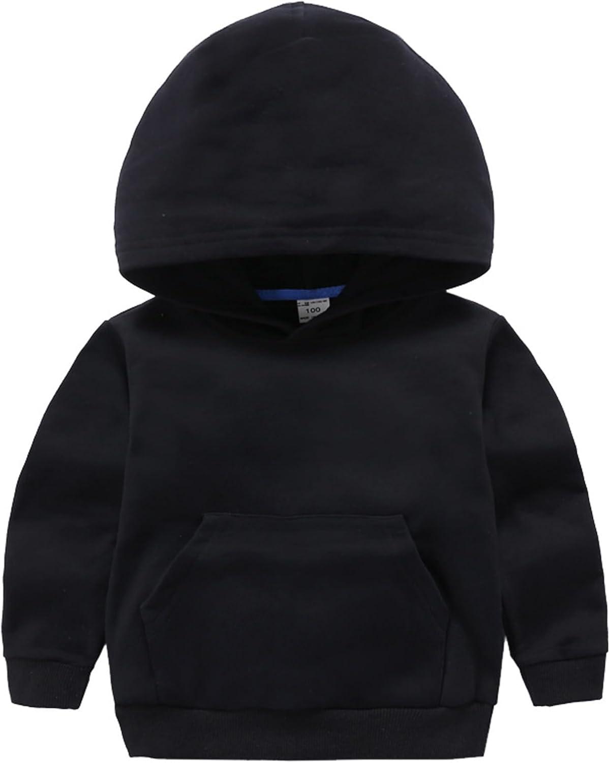 Baby Kids Boy Girl Solid Casual Pocket Hoodie Sweatershirt Long Sleeve Pullover Tops 1-6T