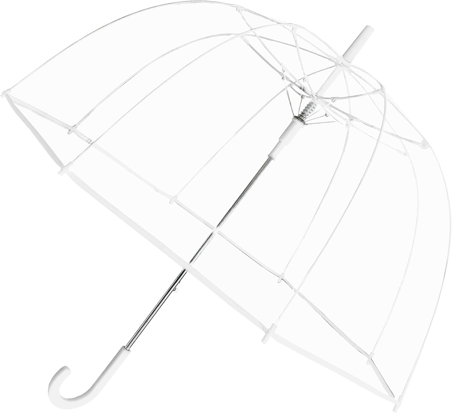 Weather Station Bubble Dome Rain Umbrella, Automatic Open, Clear Dome, Windproof, Waterproof, Lightweight