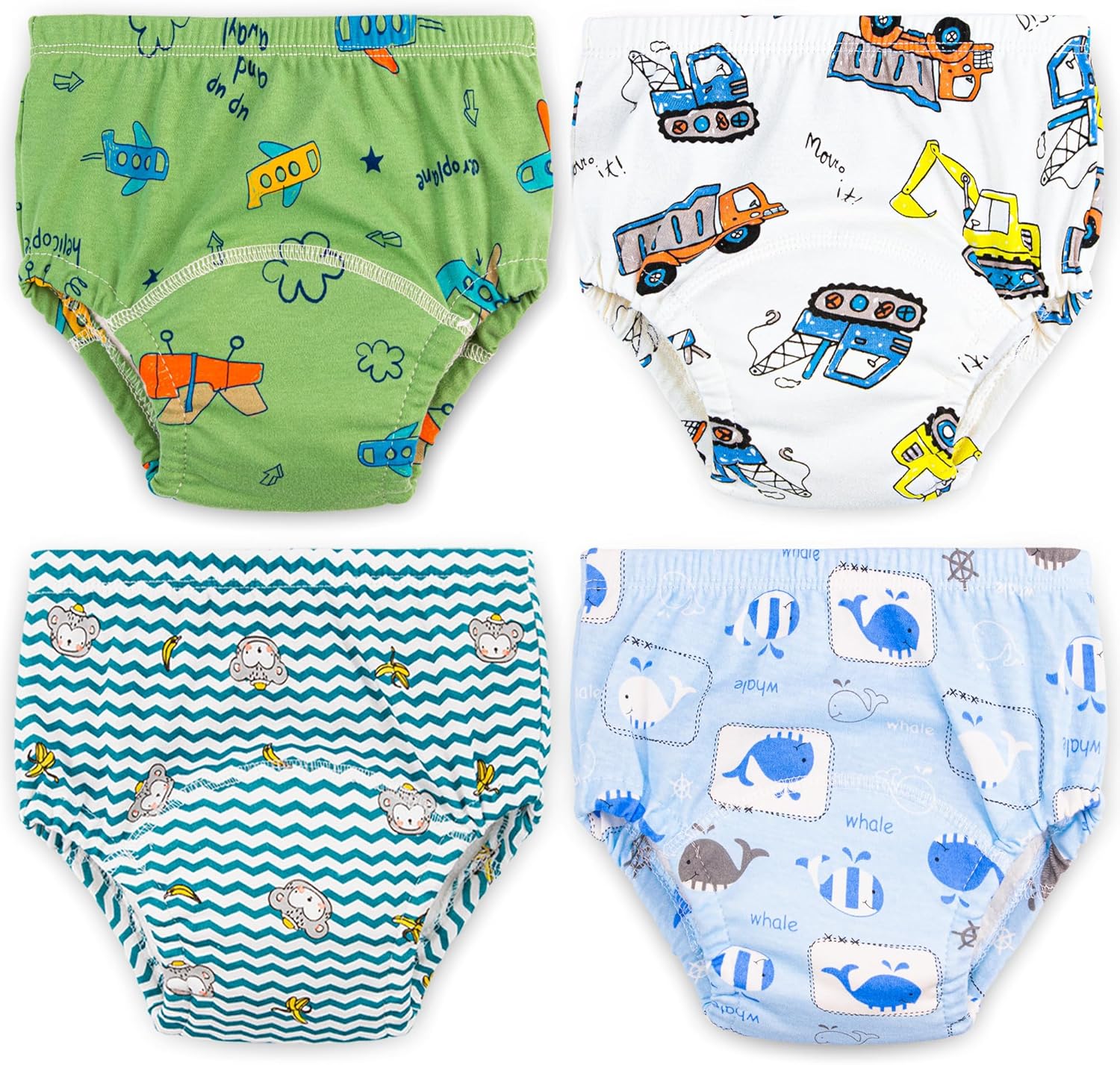 Max Shape Baby Boys Training Pants Underwear, Toddler Boys Potty Pee Training Underwear 6 Pack