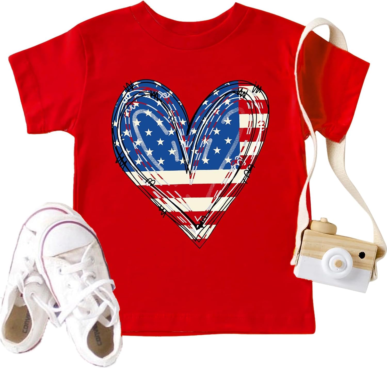 USA Shirt Toddler Boys Girls American Flag Tshirt 4th of July Shirt Kids Patriotic Tee Tops