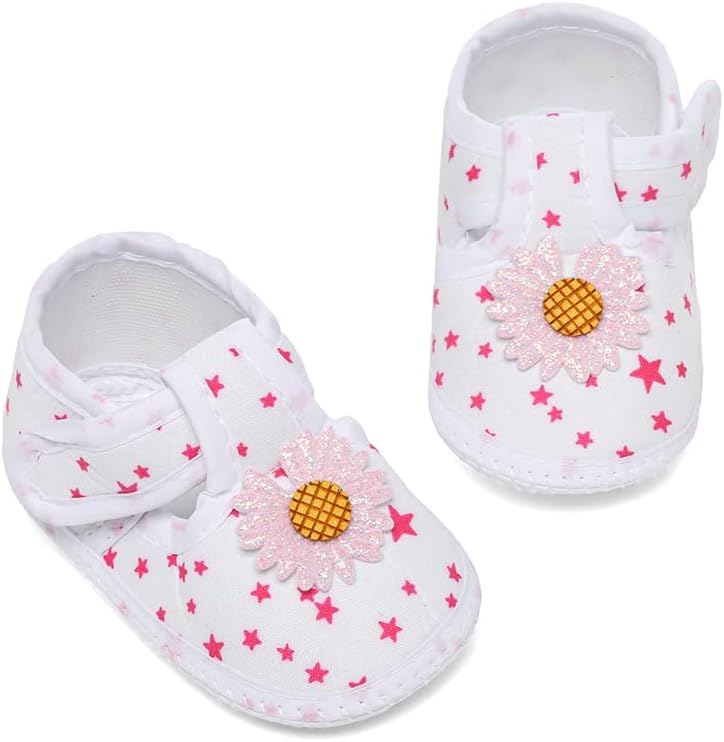 Baby Girl Dress Shoes,Infant Toddler First Walking Mary Jane Flats with Bowknot Non-Slip Soft Sole Wedding Princess