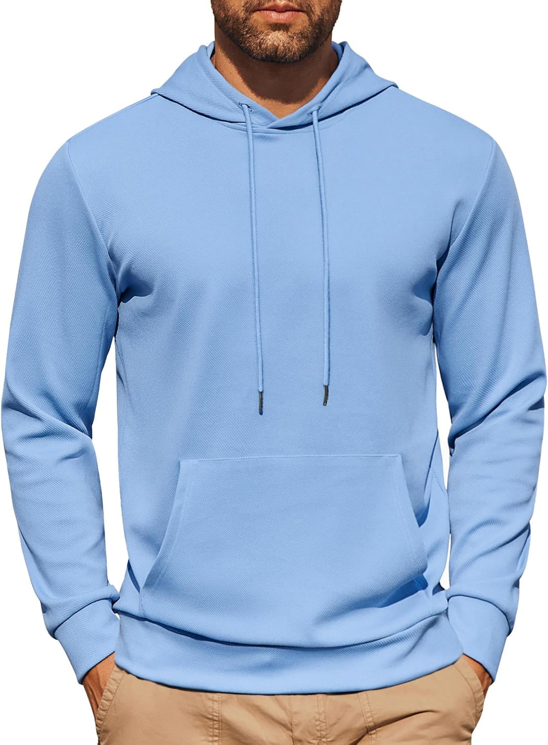 COOFANDY Mens Hoodie Long Sleeve Casual Pullover Hooded Sweatshirt Fashion Drawstring Hoodies with Pocket