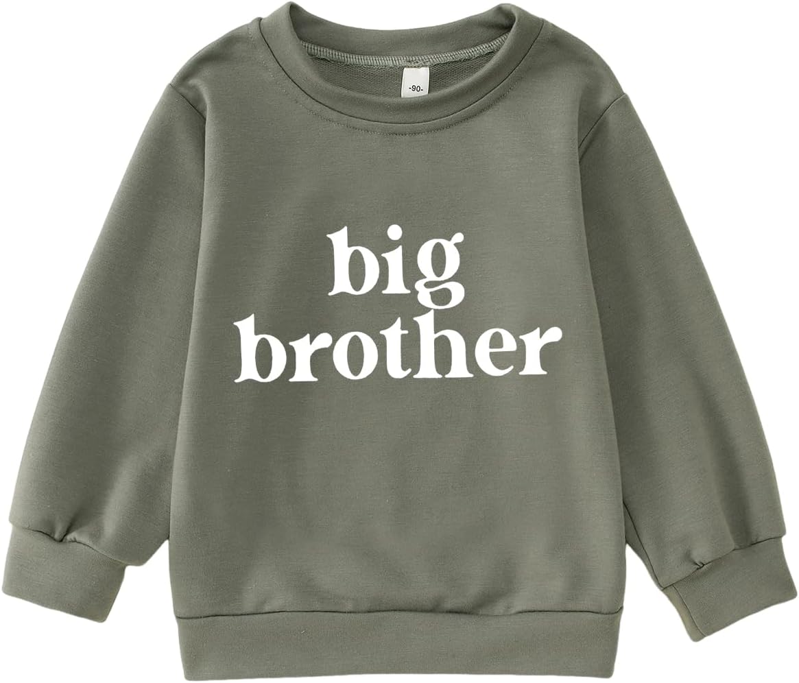 Ritatte Big Brother Sweatshirt for Toddler Promoted to Big Brother Crewneck Pullover Baby Boys Announcement Long Sleeve Shirt