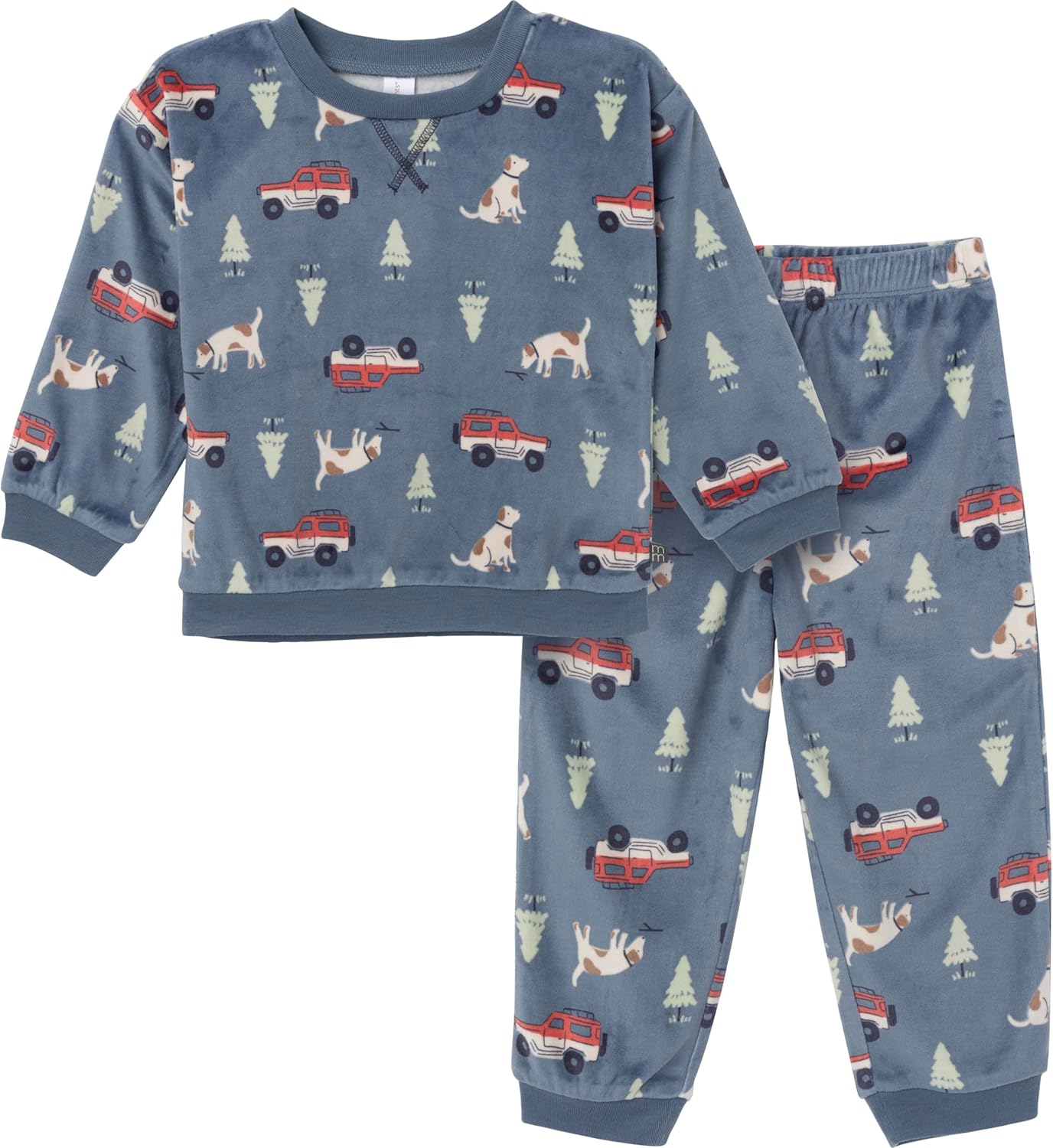 Modern Moments by Gerber Unisex Toddler Bunny Fleece 2-Piece Sweater & Pant Pajama Set