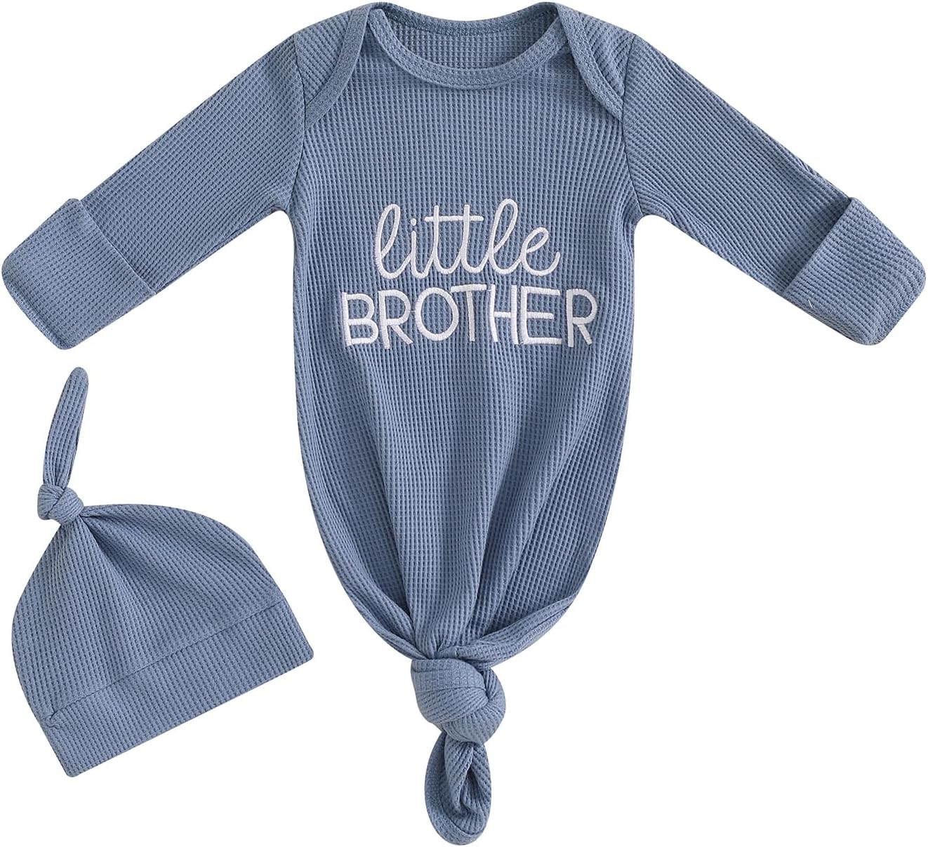 Newborn Boy Girl Coming Home Outfit Baby Infant Sleeper Gown Nightgown Outfits Cute Fall Winter Pajamas and Hat