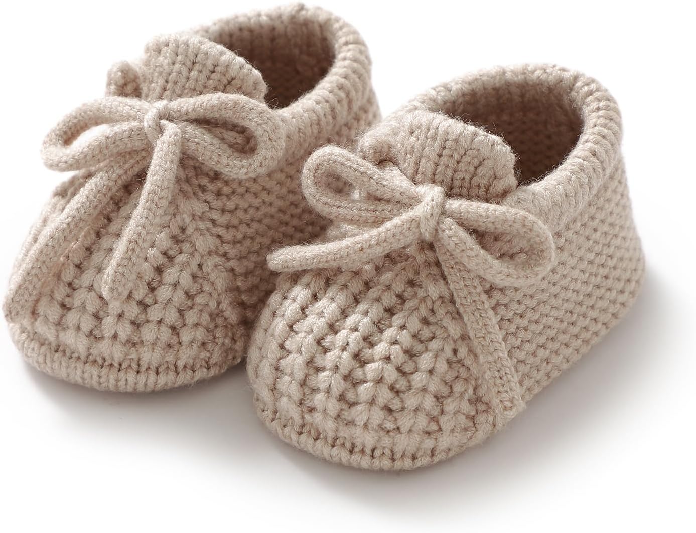 DovFanny Baby Booties Newborn Baby First Shoes Cozy Warm Knit Soft Booties for Toddler Infant Boy Girl