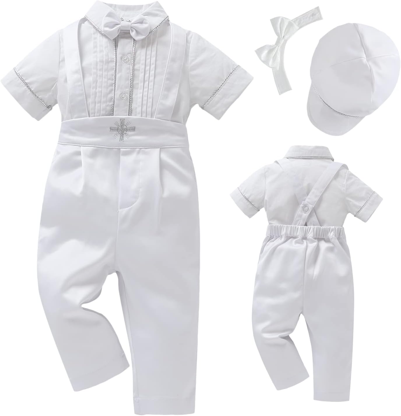 Booulfi Baptism Christening Outfits for Boys Birthday Outfit Baby Boy Gentleman Church Blessing Photoshoot Baby Boy Suits