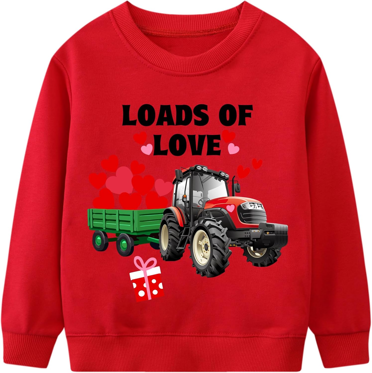 DDSOL Boys Toddler Sweatshirt Tractor Dinosaur Monster Truck Long Sleeve Shirts Pullover Love Hearts Tee Top Kid Clothes