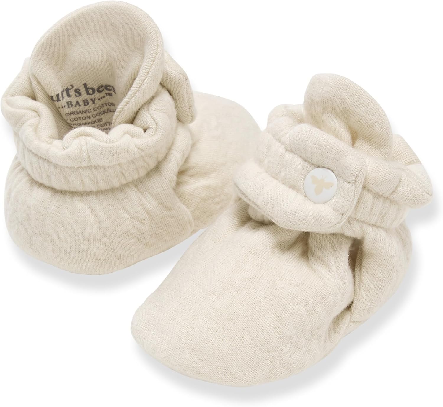 Burt's Bees Baby Booties, Organic Cotton Adjustable Infant Sock